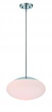 Craftmade 56894-CH-WG - Gaze 1 Light 14" Pendant in Chrome (White Glass)